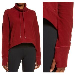 Sweaty Betty NWT Harmonise Luxe Sweatshirt in Maroon Size Medium
